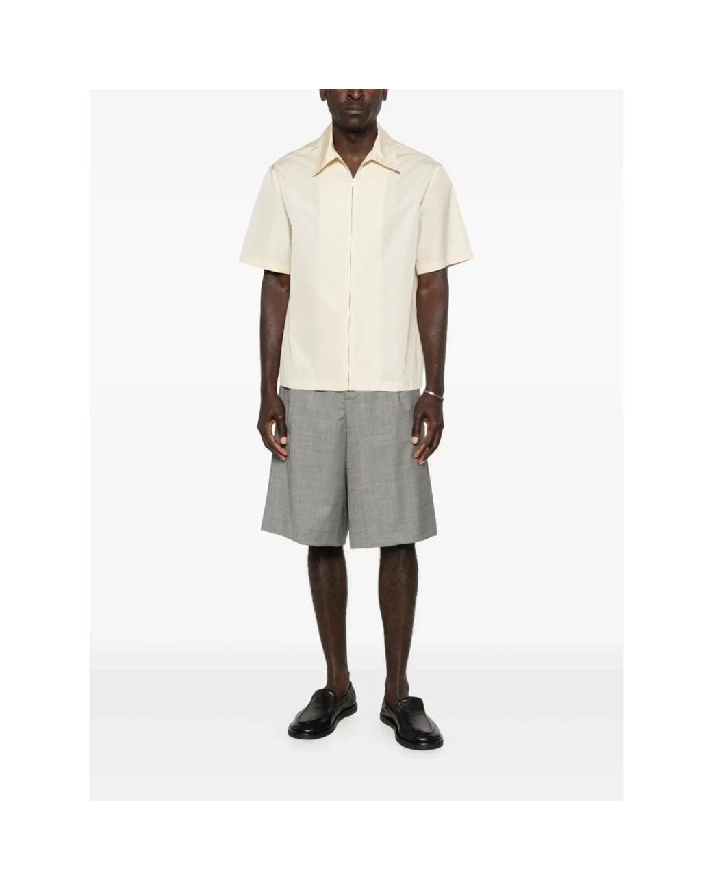 Jil Sander Natural Short Sleeve Shirts for men