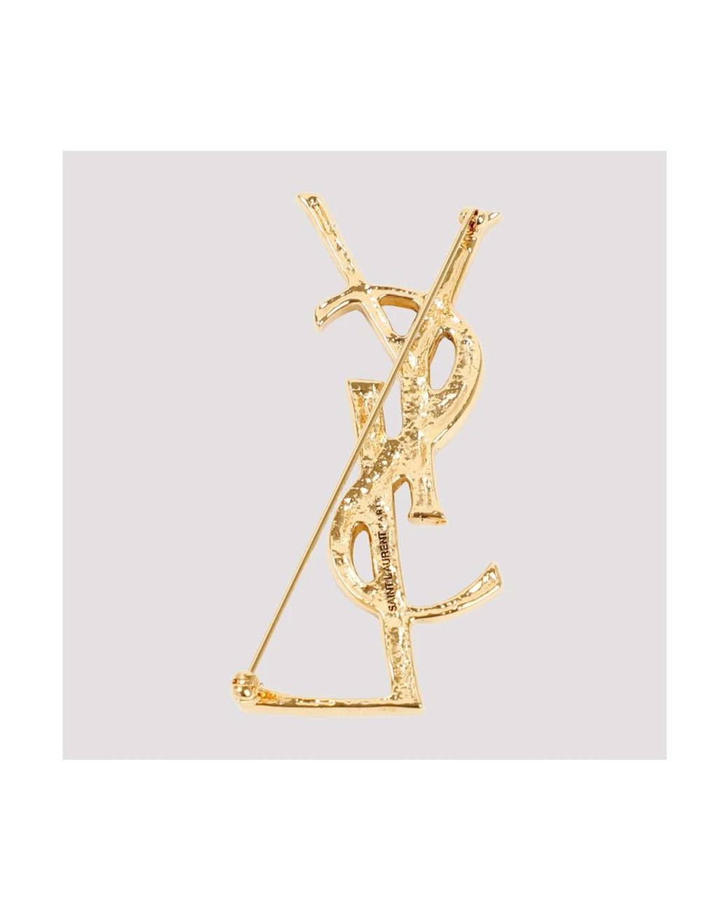 Saint Laurent Metallic Opyum Coco-Brosche Mit Textur