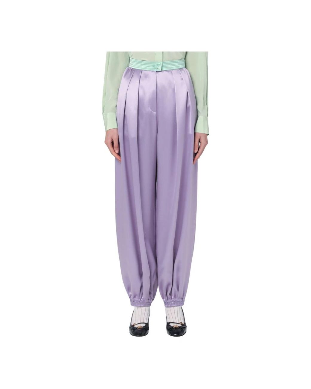 Valentino Garavani Purple Wide Trousers
