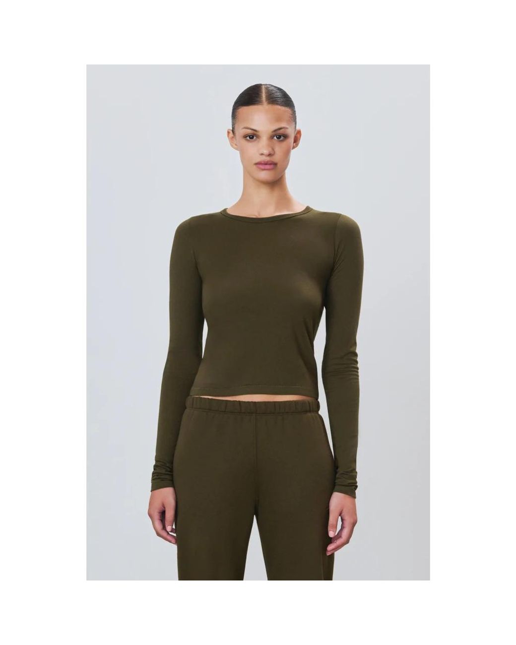 ÉTERNE Green Long Sleeve T-Shirts