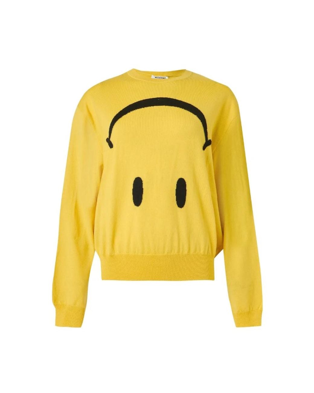 Moschino Yellow Round-Neck Knitwear
