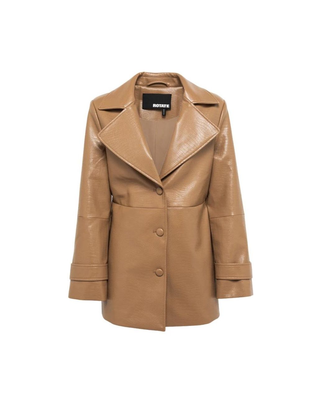 ROTATE BIRGER CHRISTENSEN Brown Leather Jackets