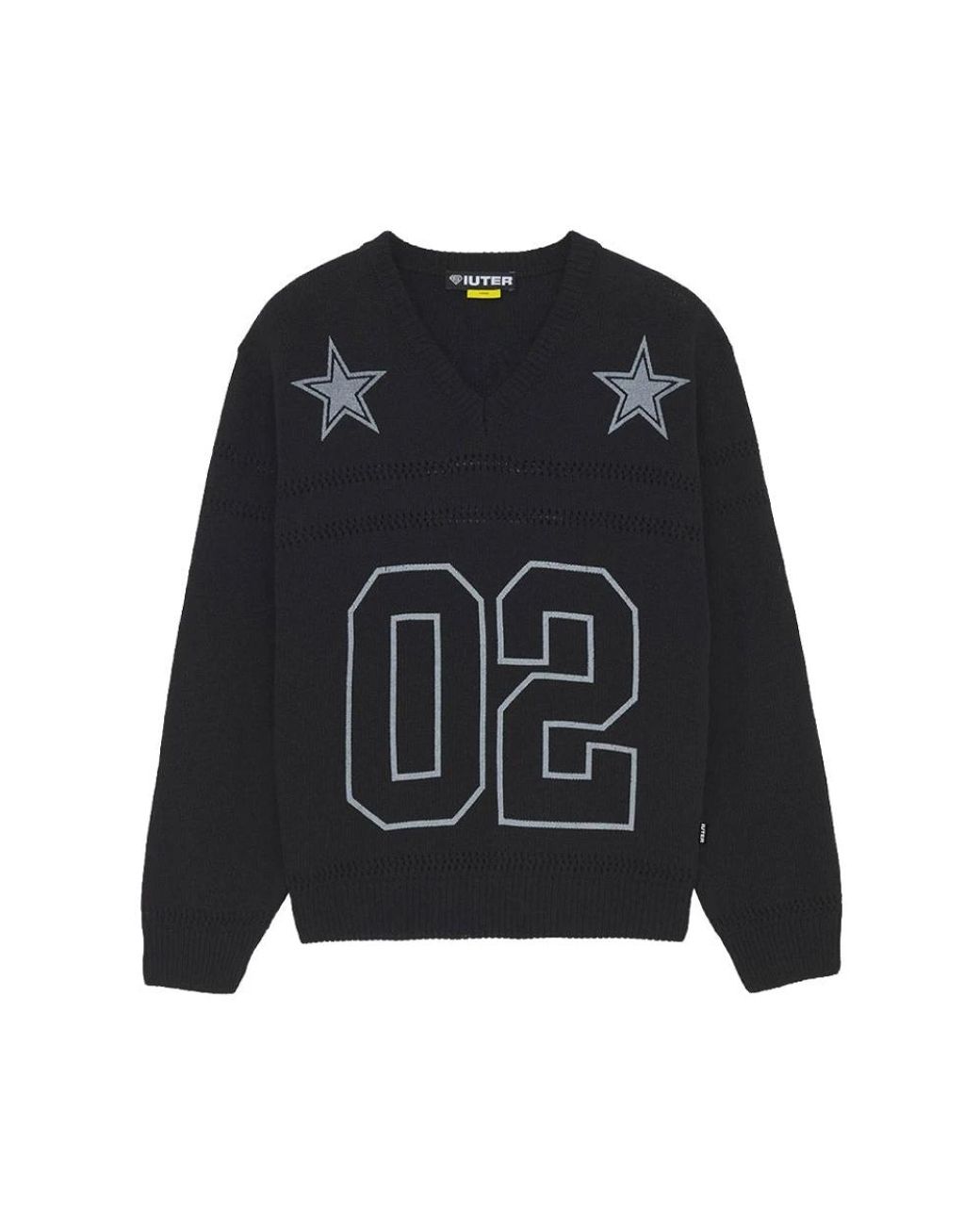 Iuter Black V-Neck Knitwear for men