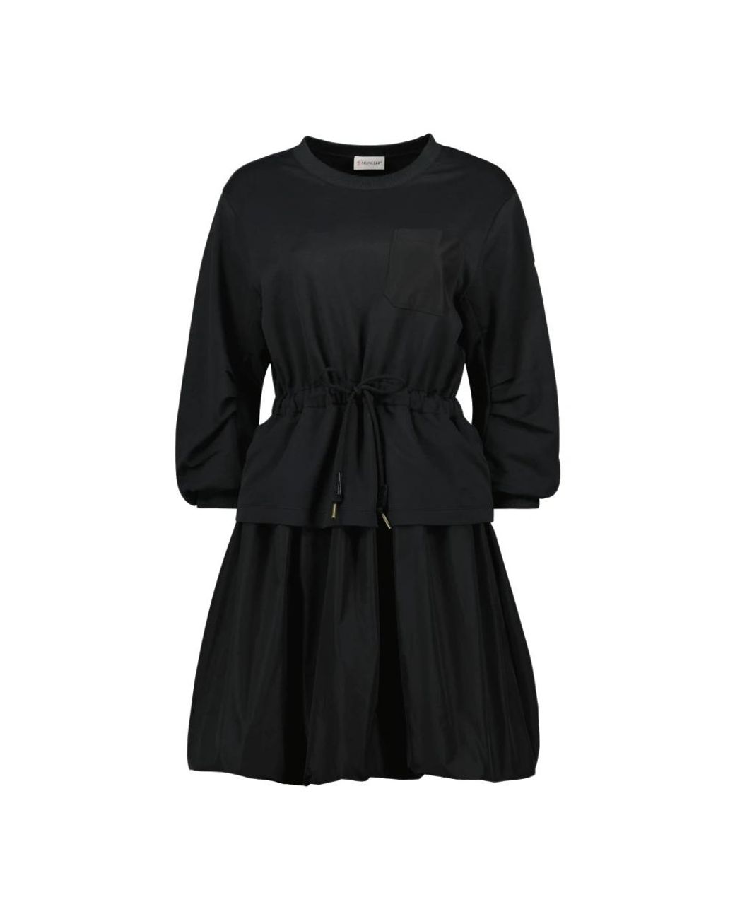 Moncler Bi-Material Jurk in het Black