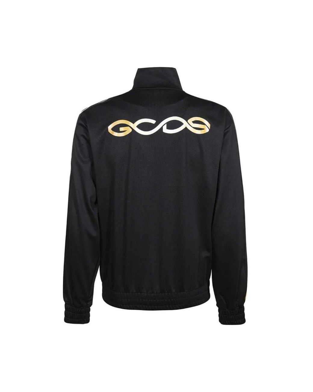 Gcds Jassen ,Zwart ,Polyester Logo Mouw Techno Fabric Sweatshirt in het Black voor heren