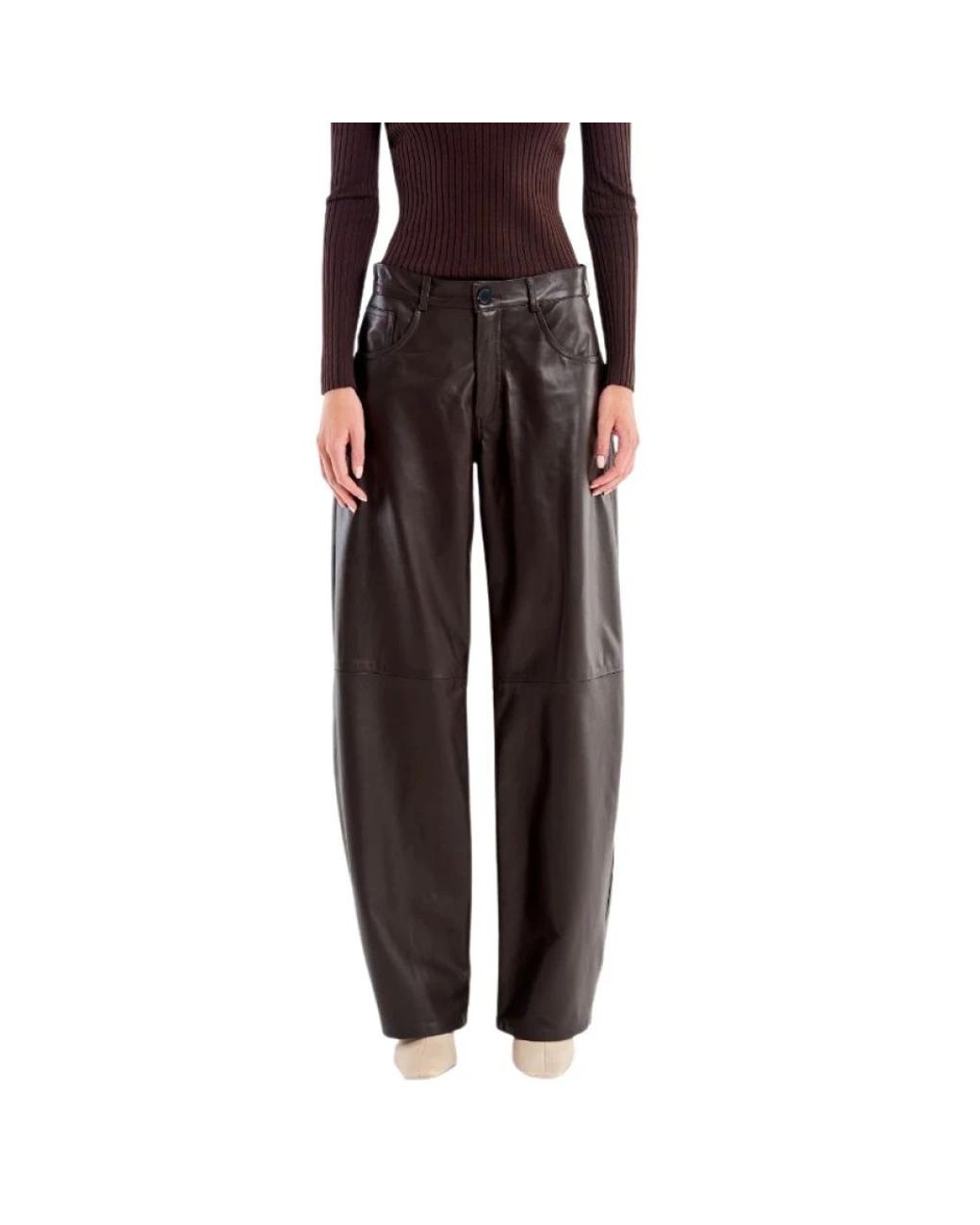 ViCOLO Black Leather Trousers