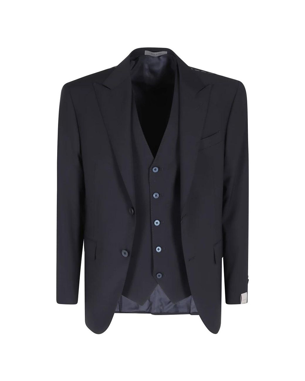 Corneliani Blue Single Breasted Suits for men