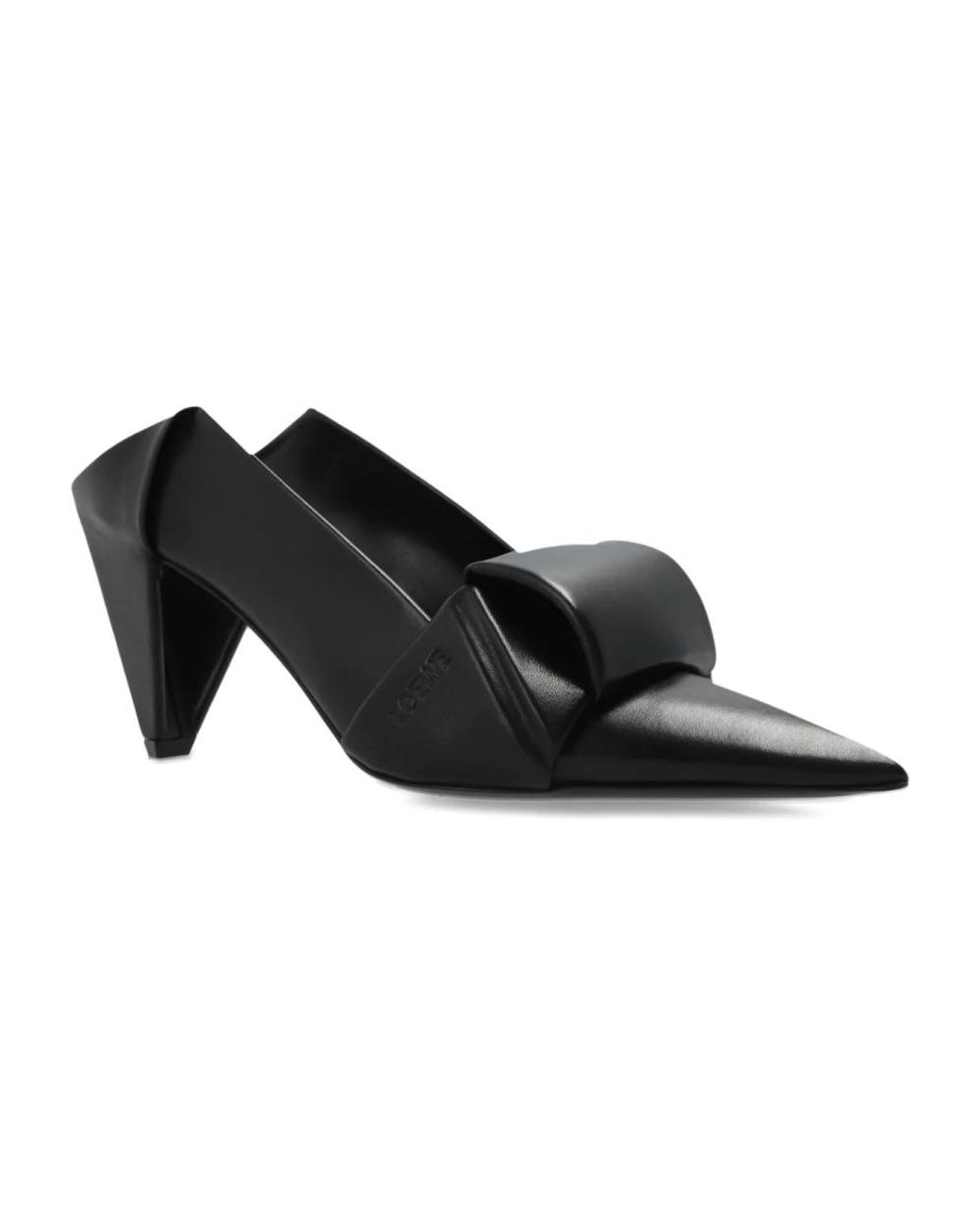Loewe Black Heeled Mules