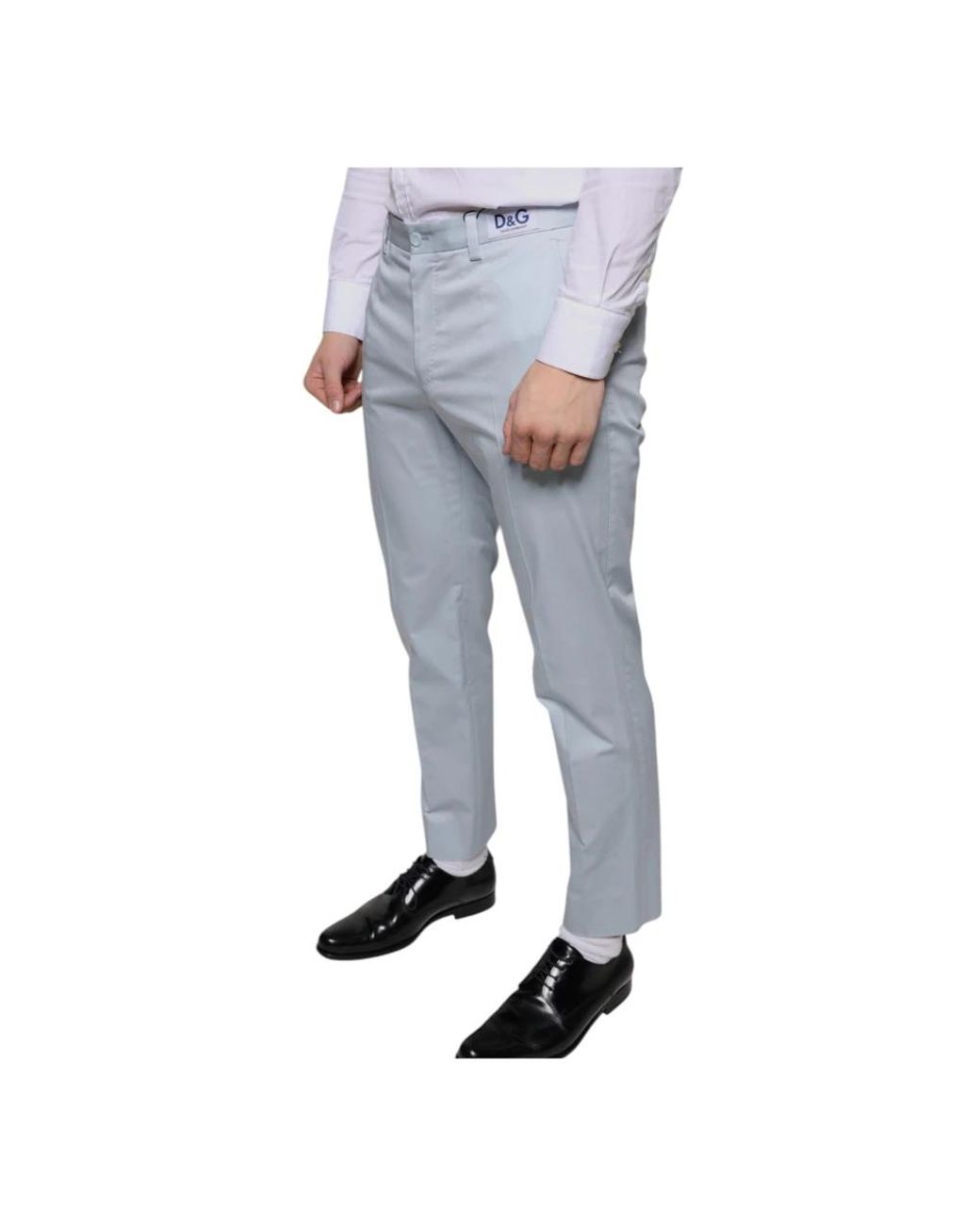 Dolce & Gabbana Blue Slim-Fit Trousers for men