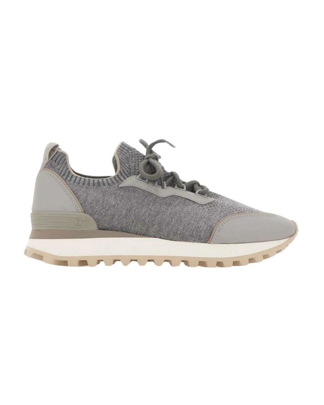 Eleventy Wolmix Gebreide Sneakers in het Gray voor heren