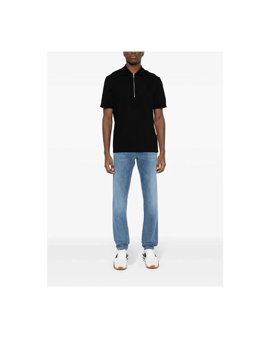 Incotex Blue Straight Fit Jeans for men