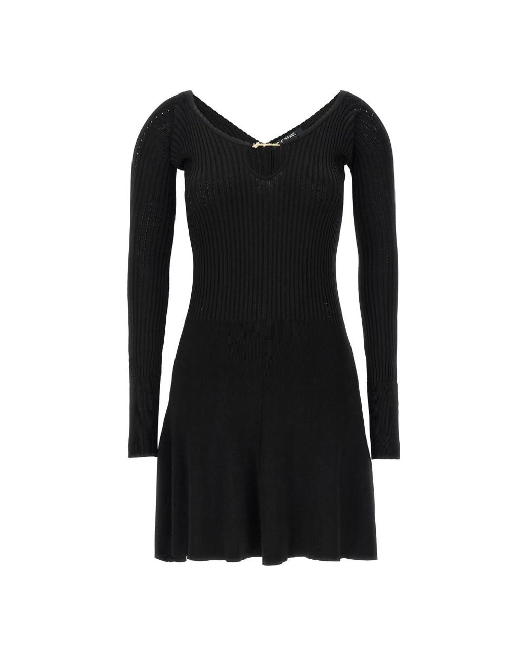 Jacquemus Black Knitted Dresses