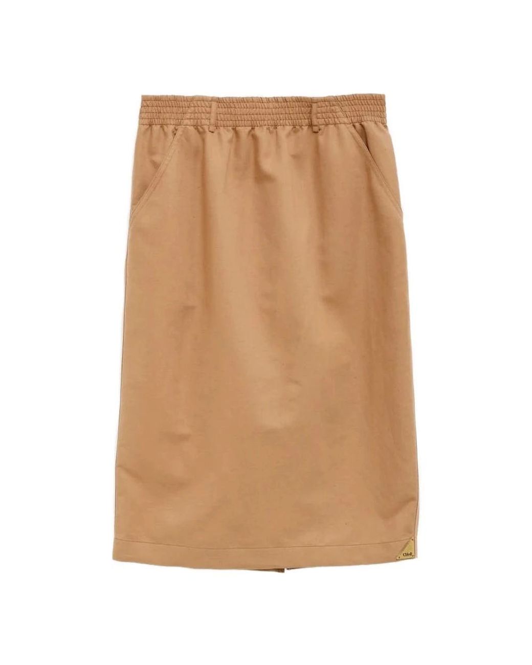 Chloé Rechte Midi Rok in het Natural