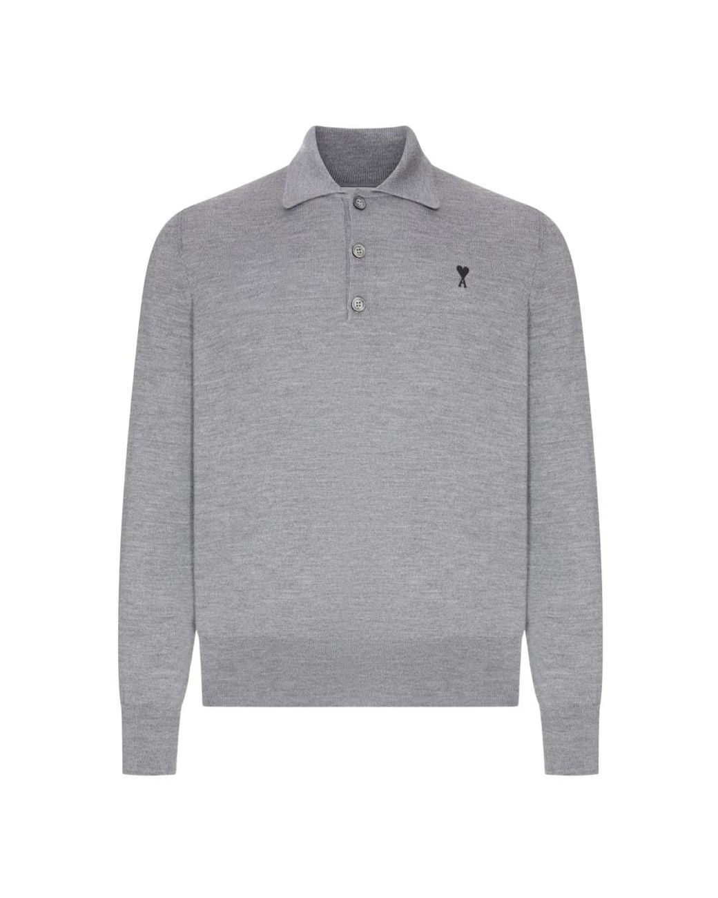 AMI Gray Polo Shirts for men