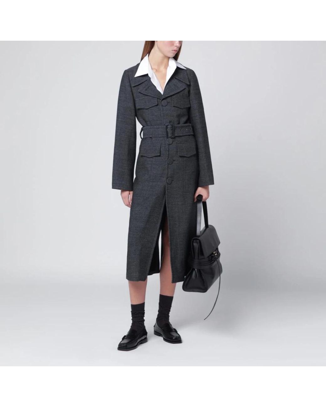 NAMACHEKO Black Belted Coats