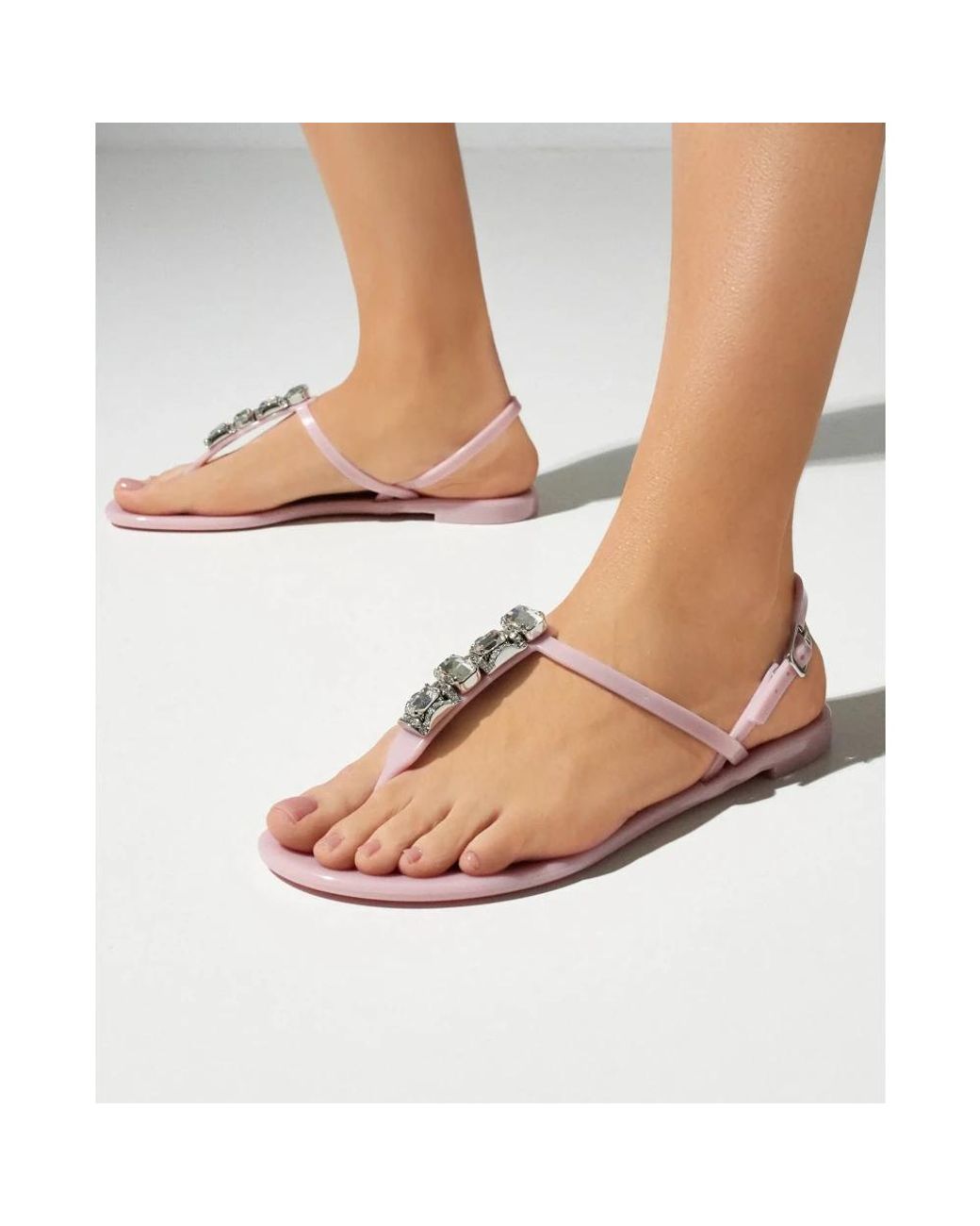 Flat Sandals Casadei en coloris Pink