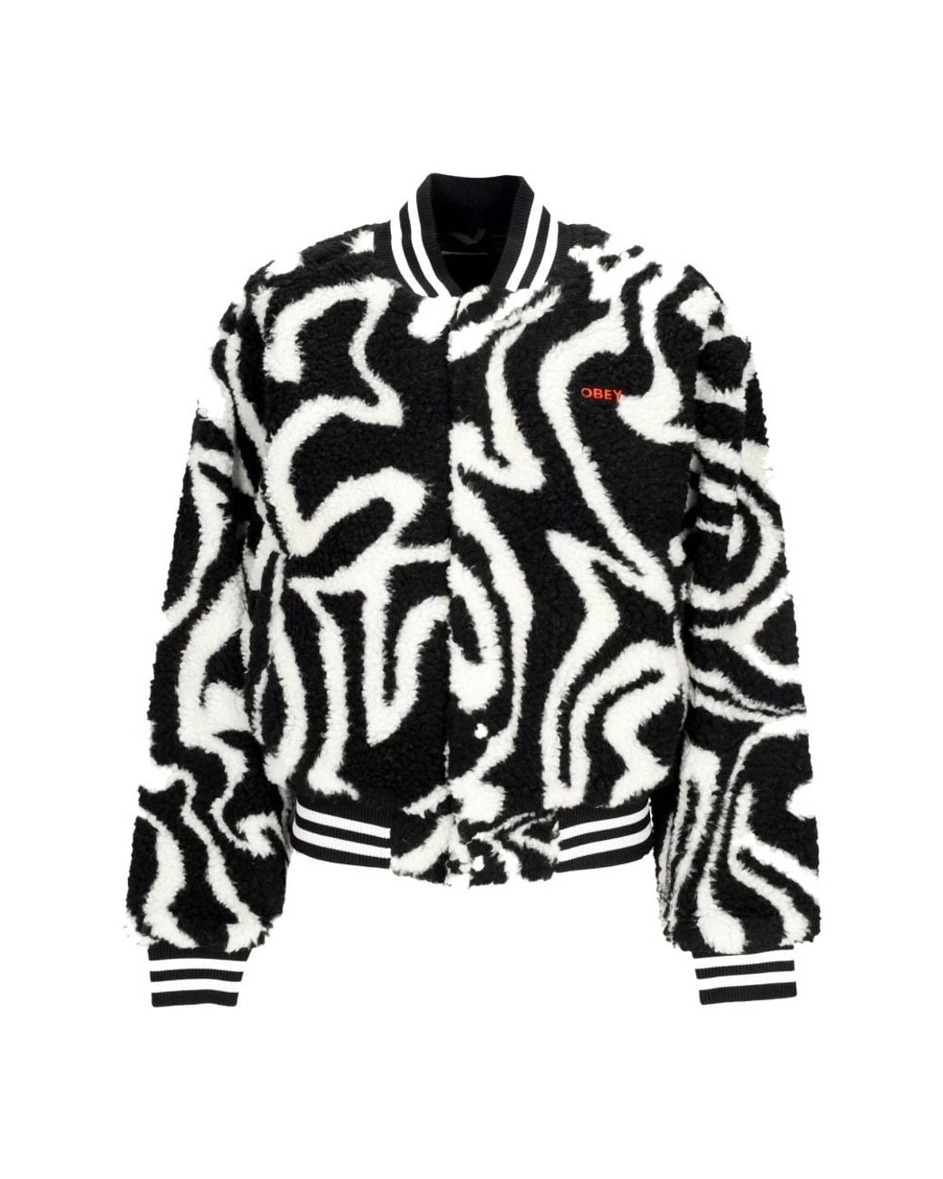 Obey Black Faux Fur & Shearling Jackets