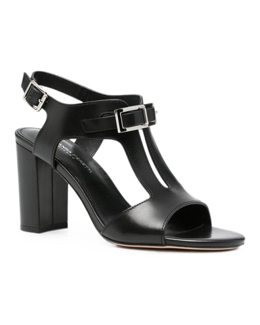 ADRIANNA FERETTI Black High Heel Sandals