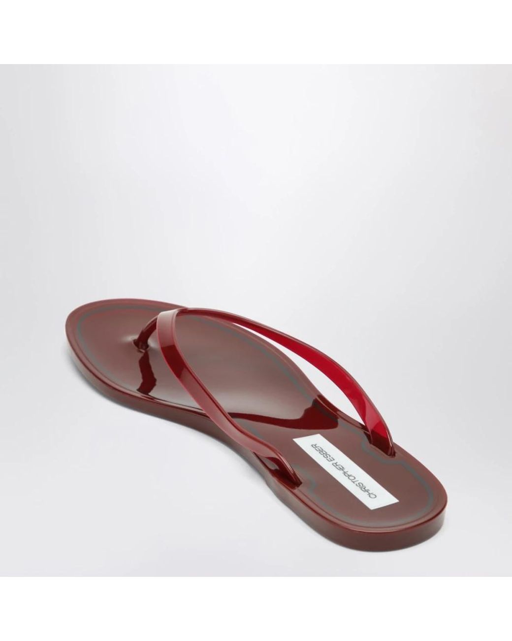 Christopher Esber Red Flip Flops