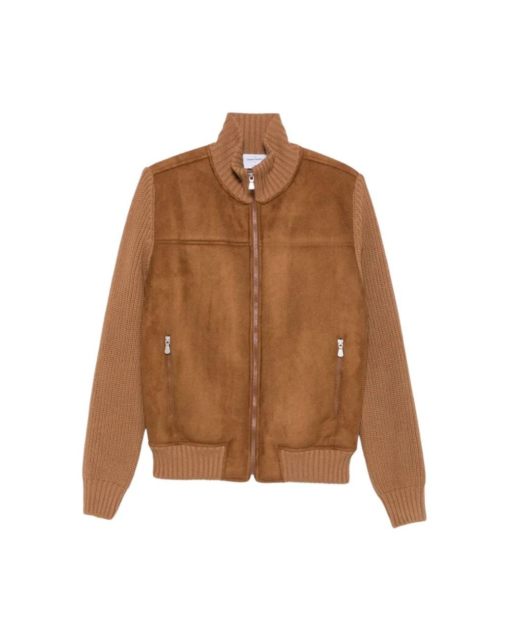 Gran Sasso Brown Bomber Jackets for men