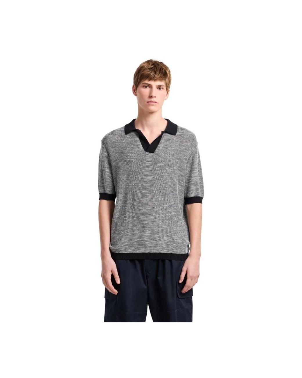 ARMANI EXCHANGE Gray Polo Shirts for men