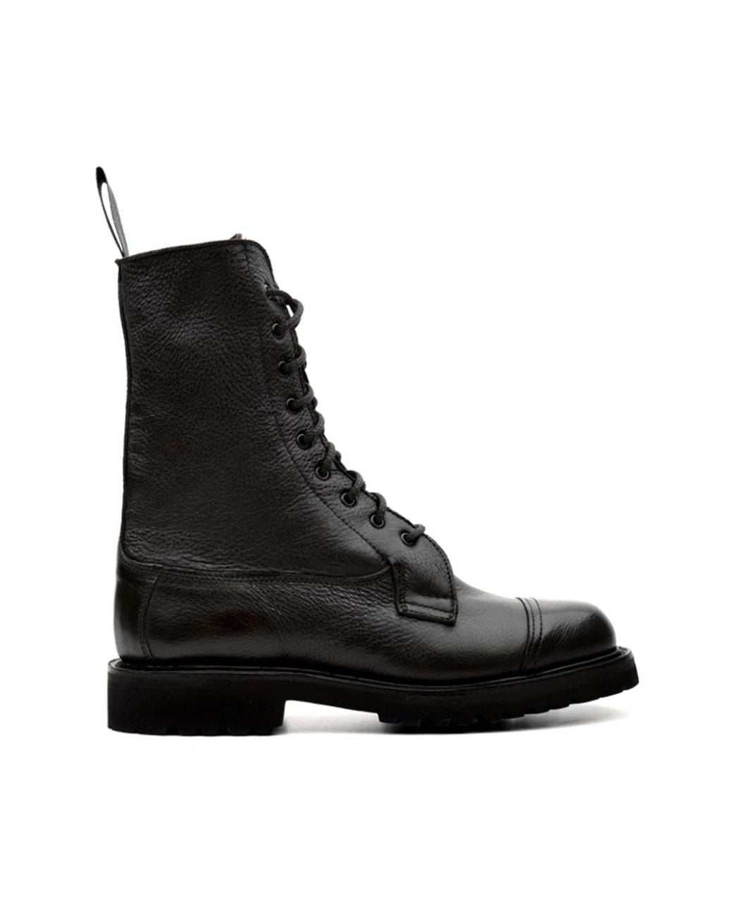 Tricker's Black Lace-Up Boots