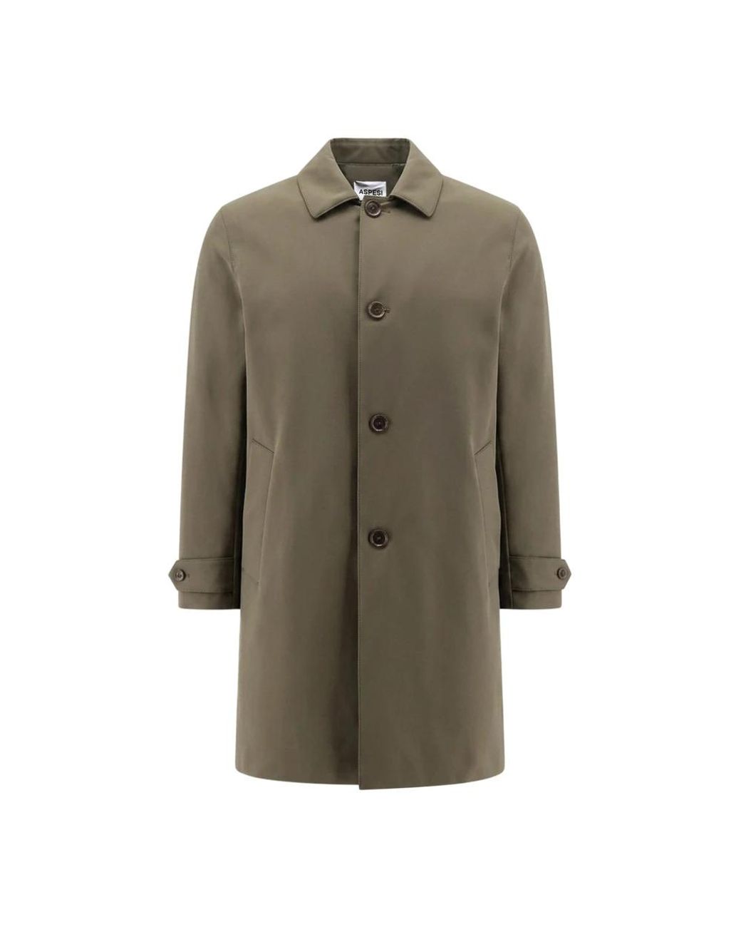 Aspesi Green Single-Breasted Coats for men