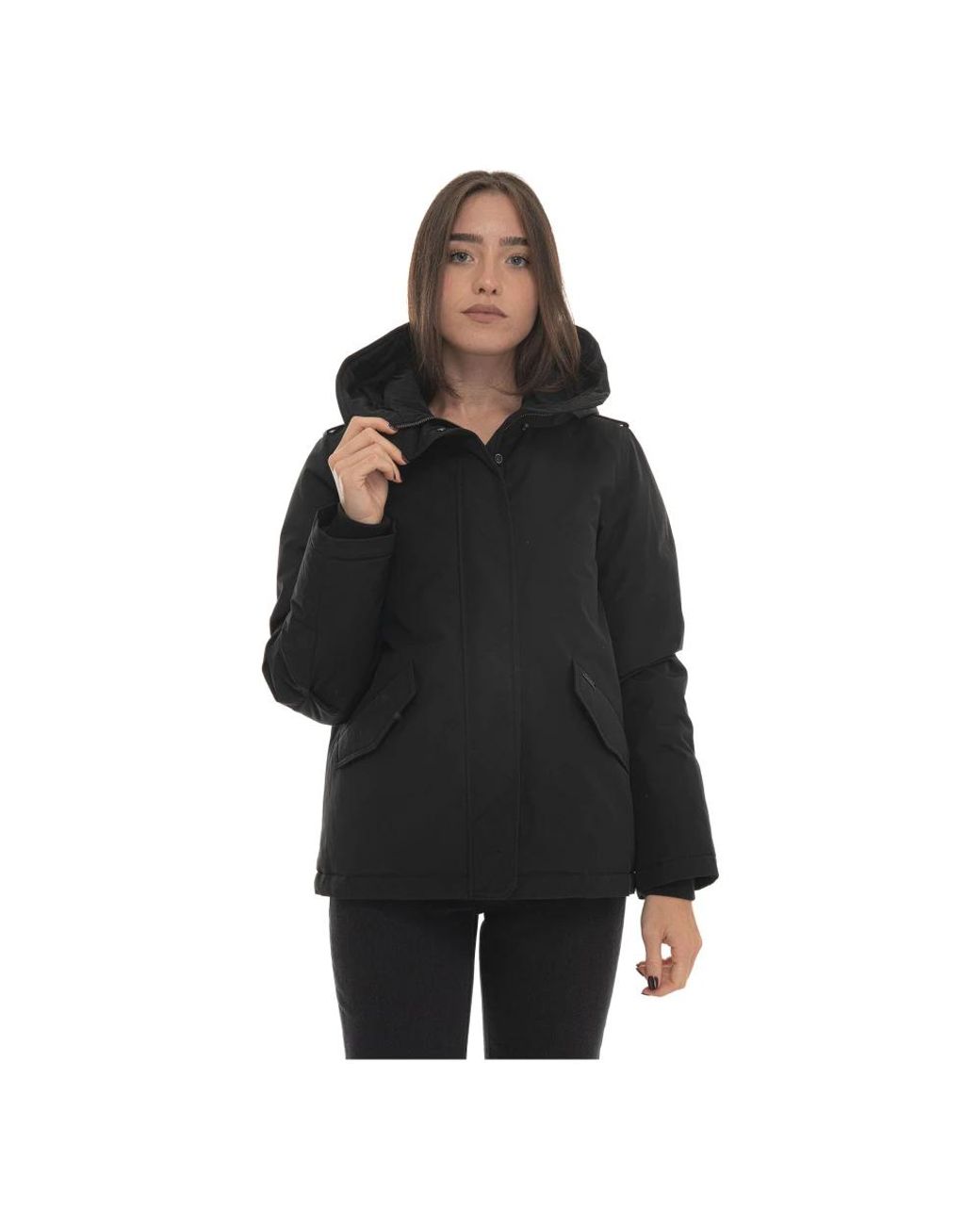 Woolrich Black Winter Jackets