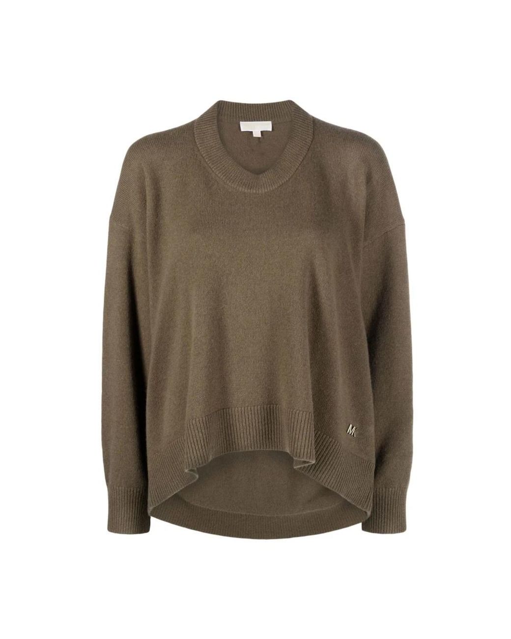 Michael Kors Truien & Vesten ,Groen ,Wol Oversize Wollen Kasjmier Trui in het Green