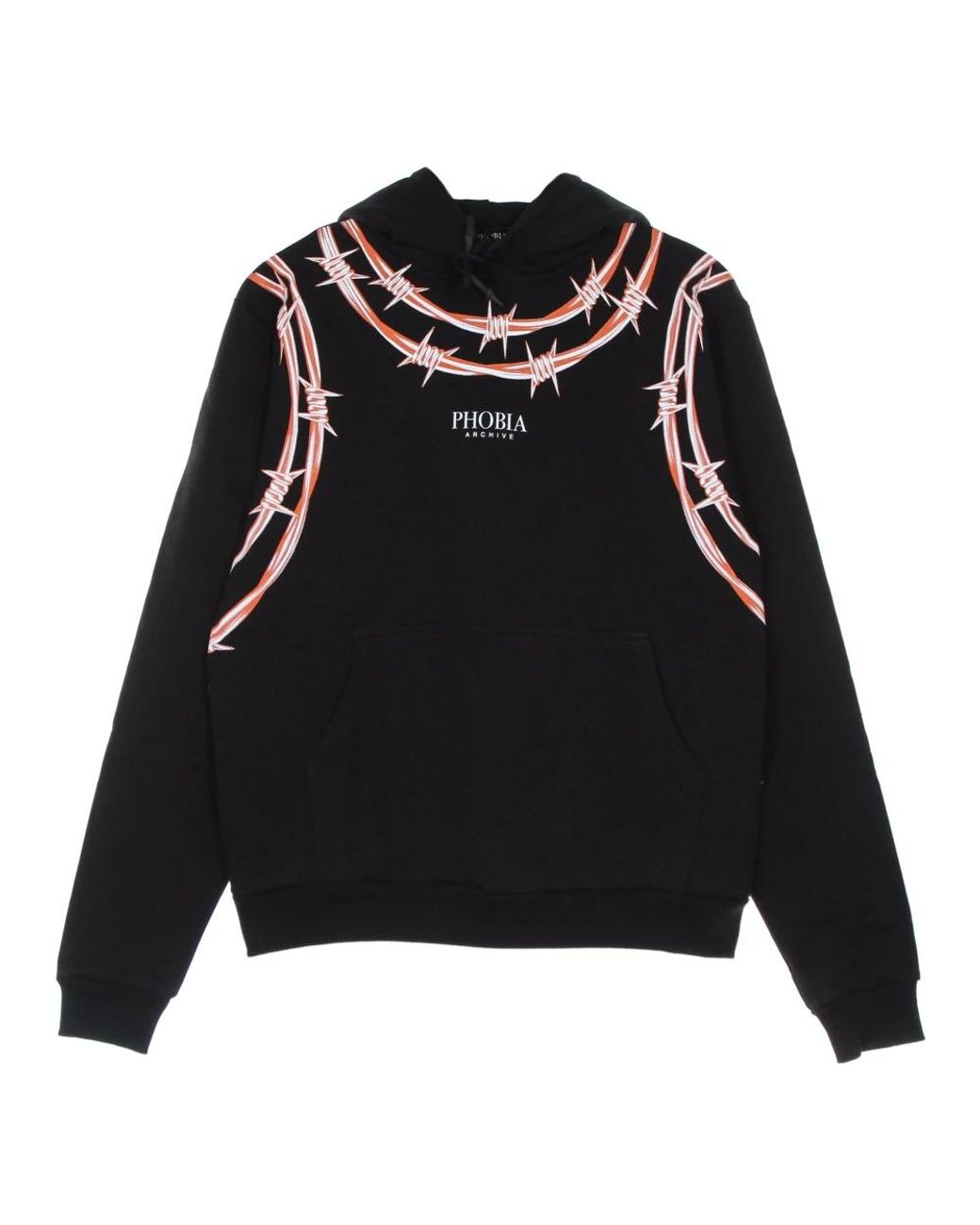 PHOBIA ARCHIVE Barbed Wire Hoodie in het Black voor heren