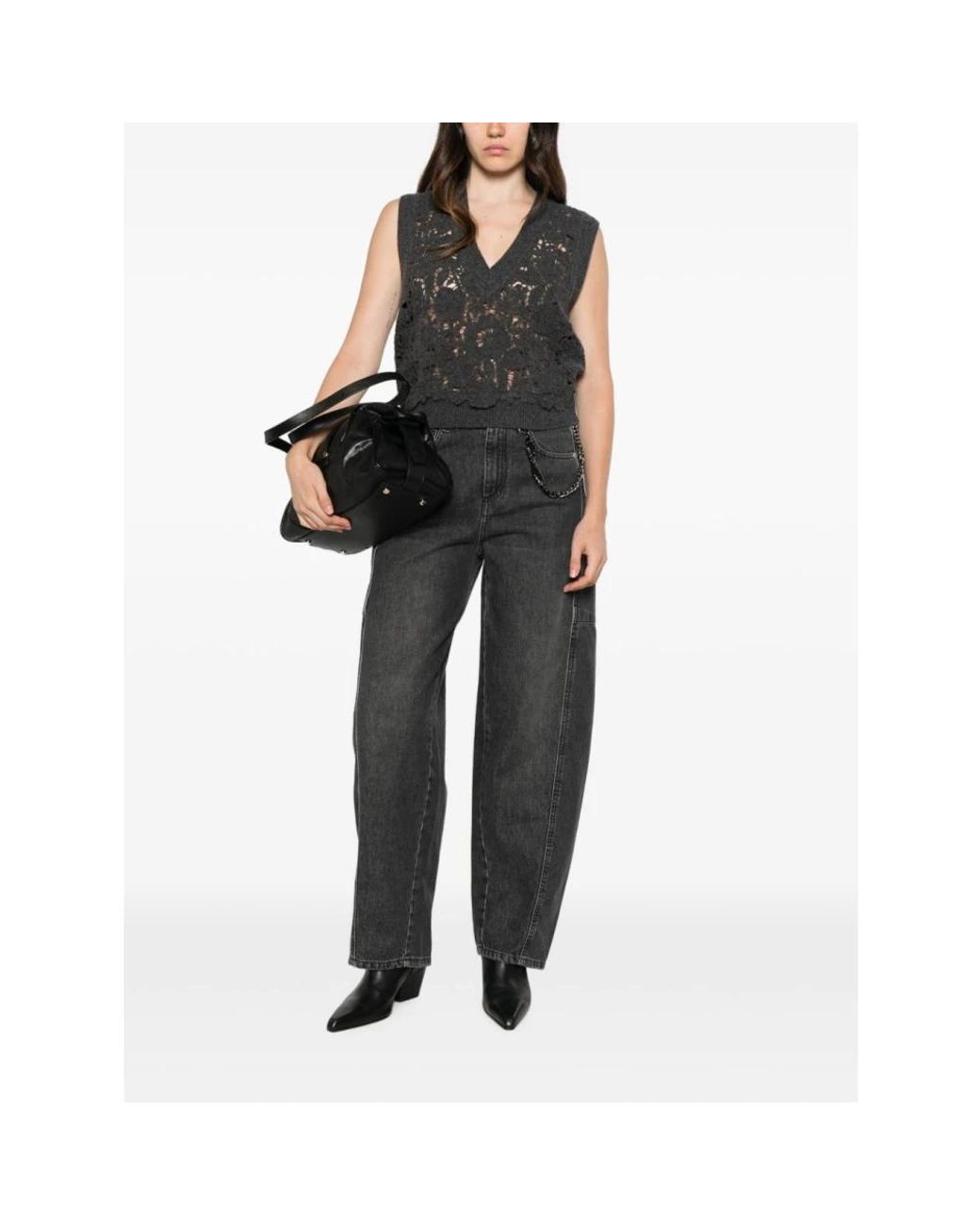 Ermanno Scervino Black Loose Fit Jeans
