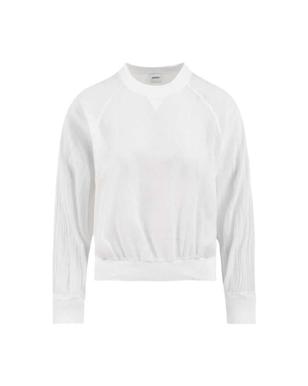 Aspesi White Round-Neck Knitwear