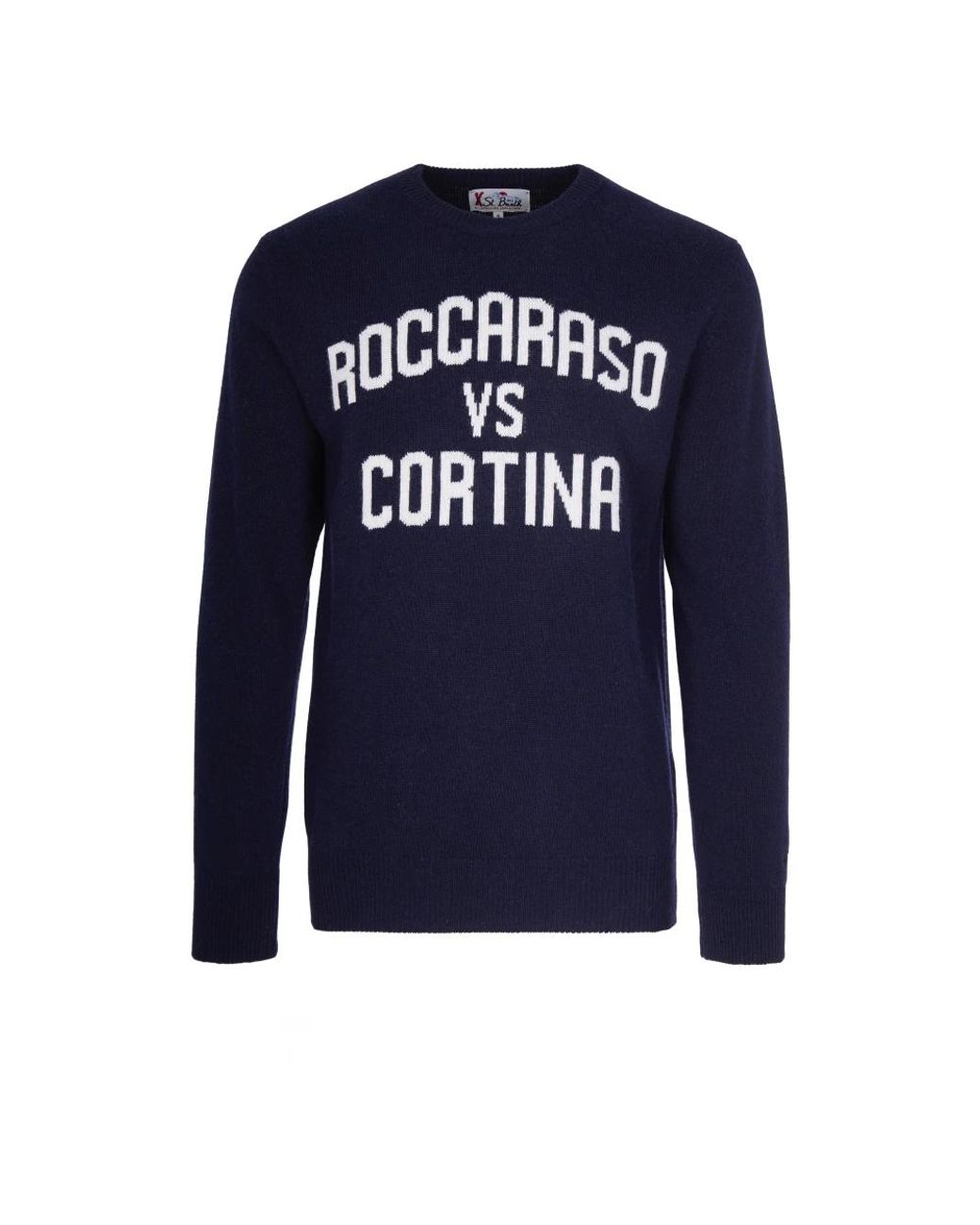 Mc2 Saint Barth Blue Round-Neck Knitwear for men