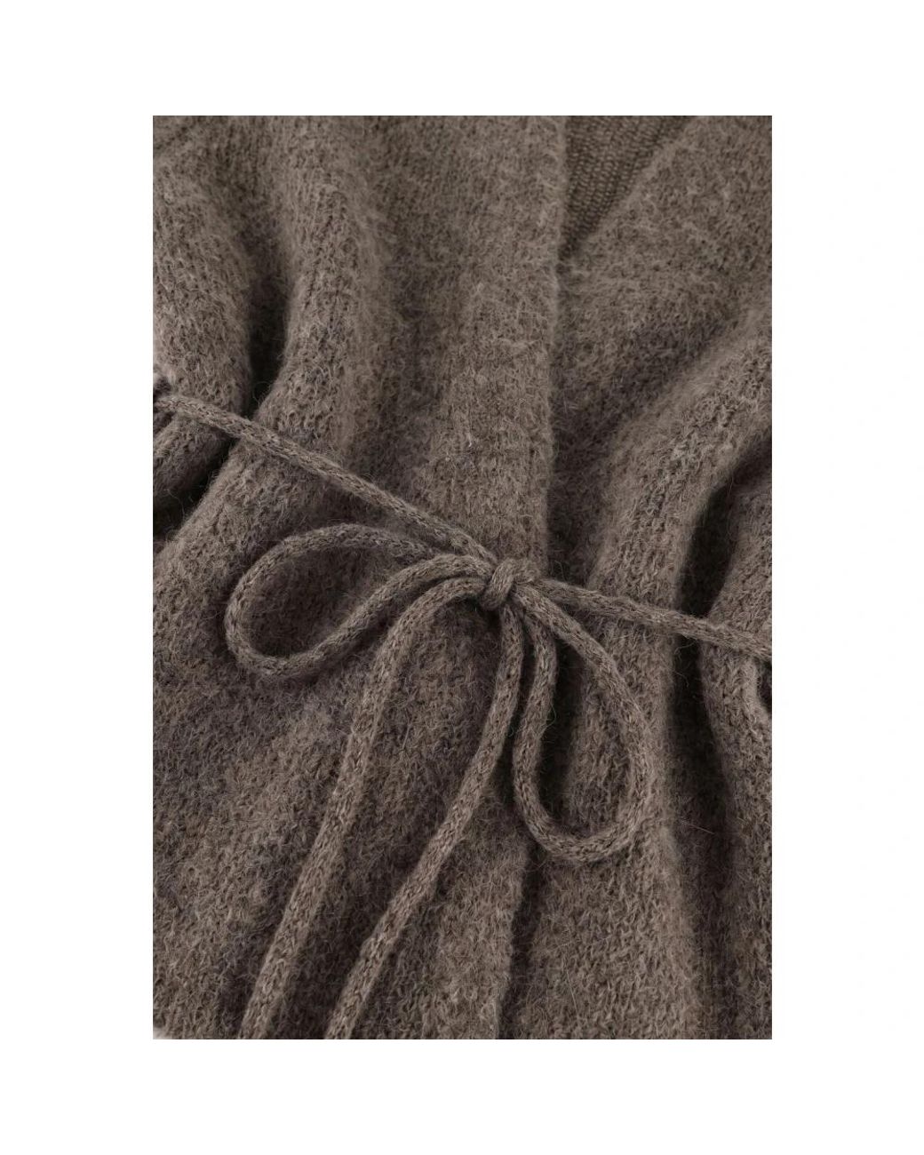 Object Brown Objnete L/S Re Tie Cardigan