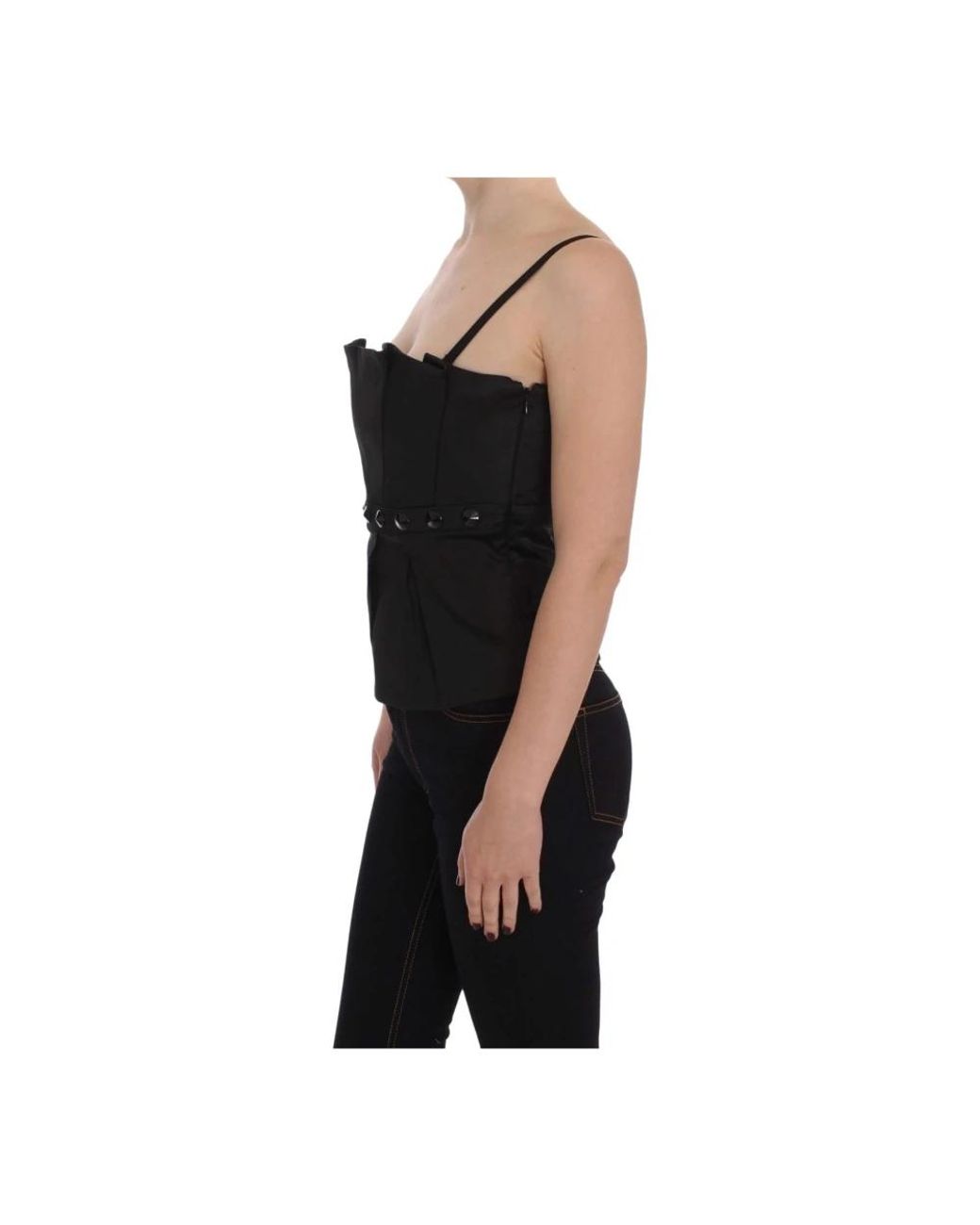 Exte Black Sleeveless Tops