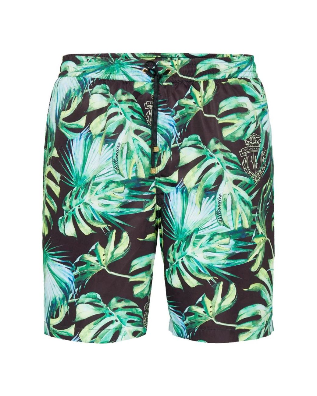 Billionaire Badmode ,Veelkleurig ,Polyester Beachwear Lange Broek Palmen in het Green voor heren
