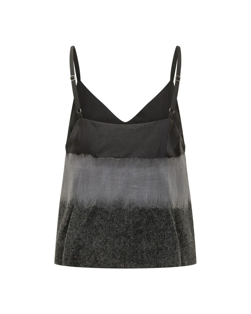 Tela Gray Sleeveless Tops