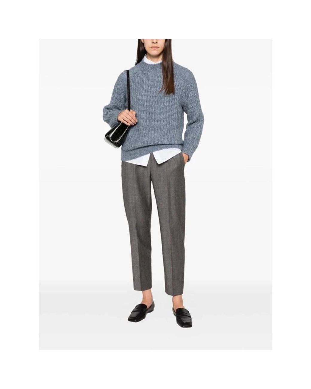 Peserico Gray Tapered Trousers