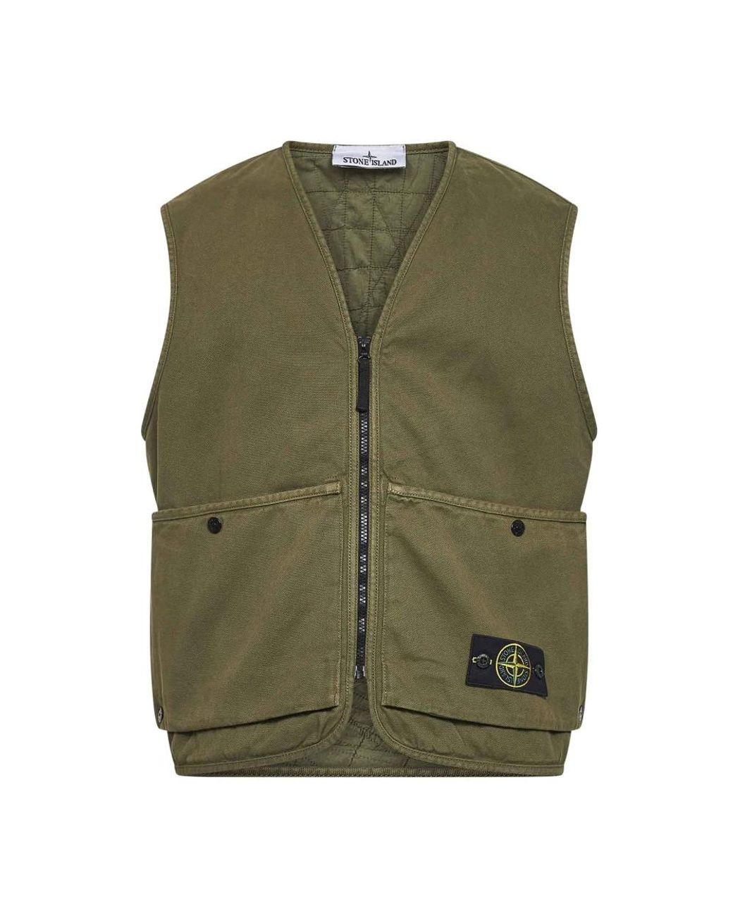 Stone Island Green Vests for men