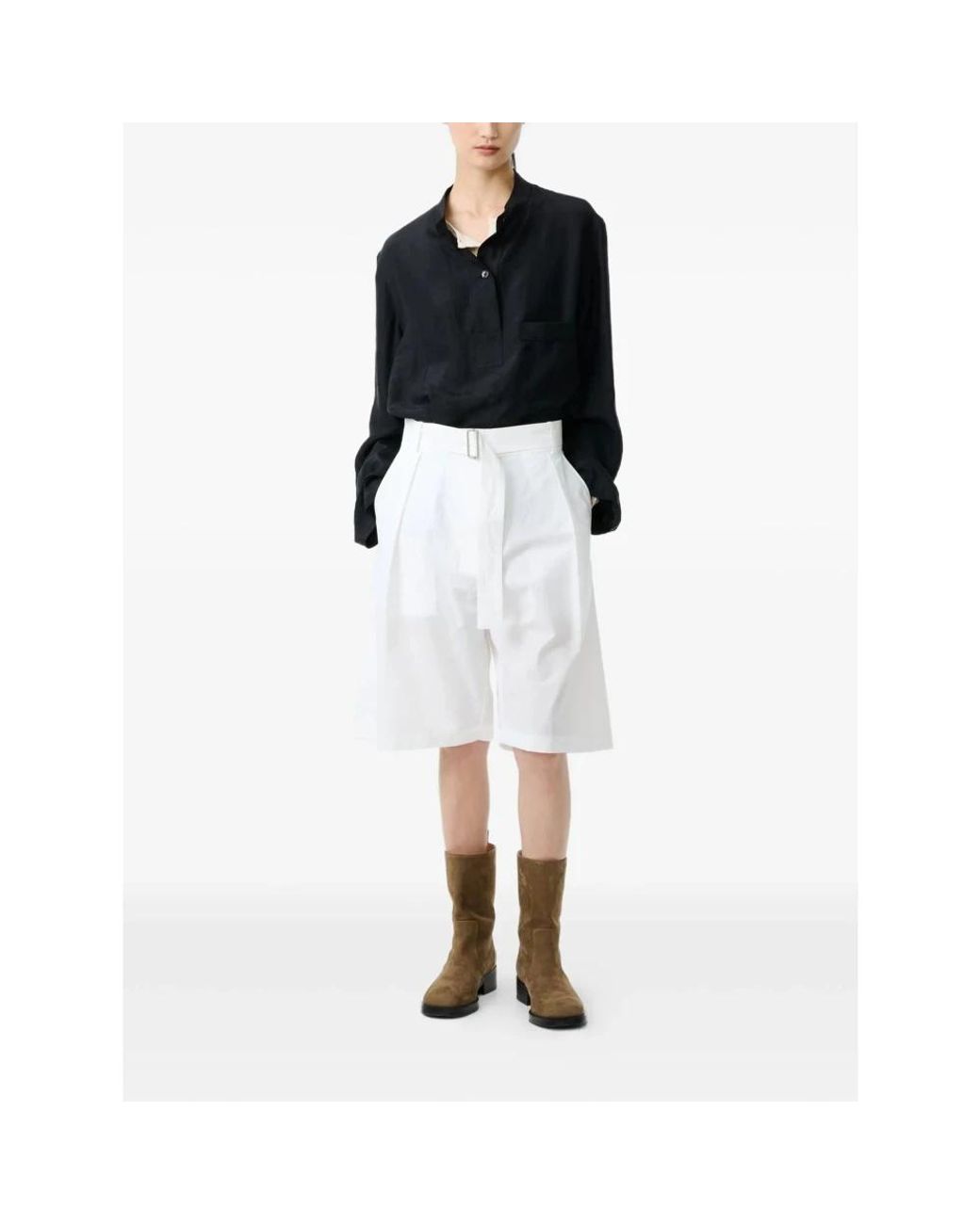 Studio Nicholson White Long Shorts