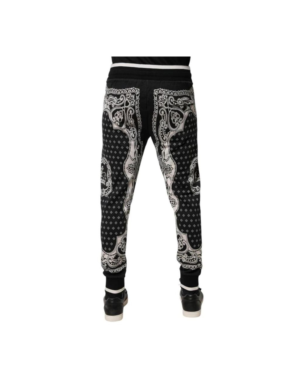 Dolce & Gabbana Black Sweatpants for men