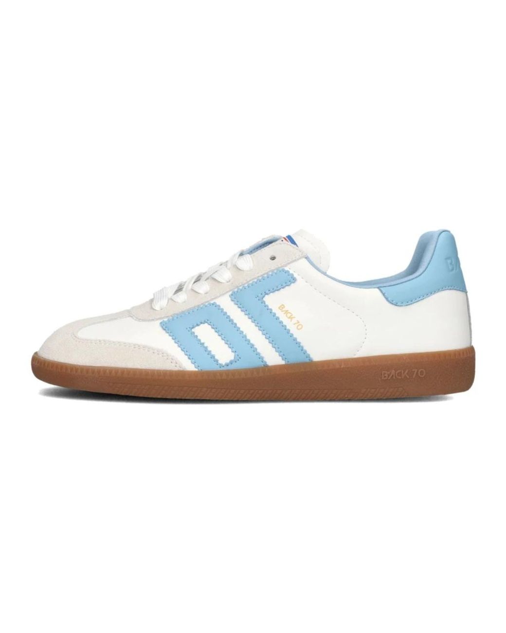 Back70 Schoenen ,Veelkleurig ,Leer Witte Blauwe Cloud Sneakers in het Blue