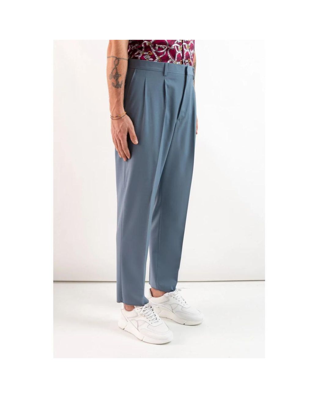 Cor Sine Labe Doli Blue Suit Trousers for men