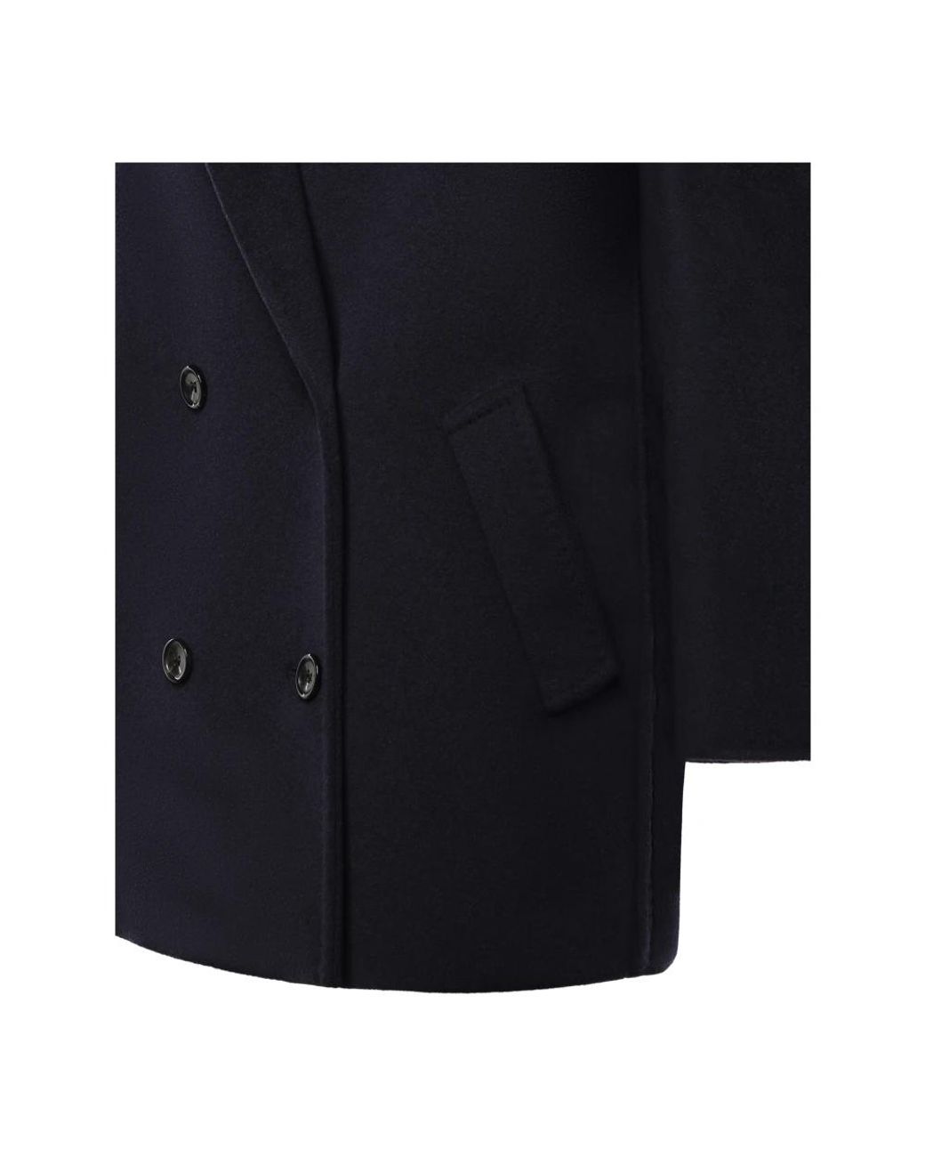 Max Mara Blue Double-Breasted Coats