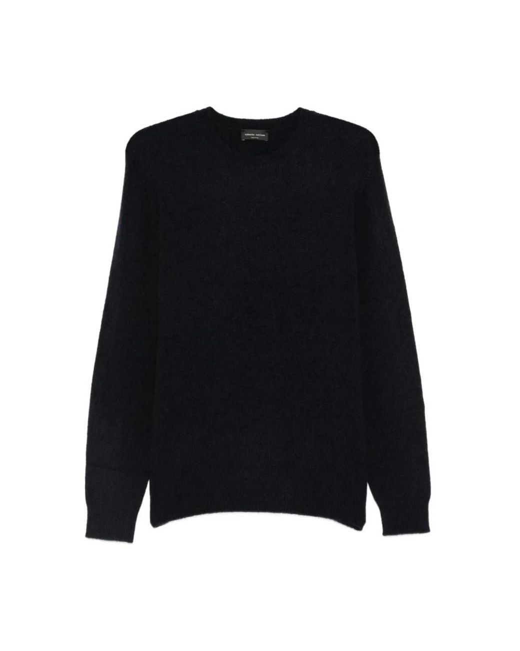Roberto Collina Black Round-Neck Knitwear for men