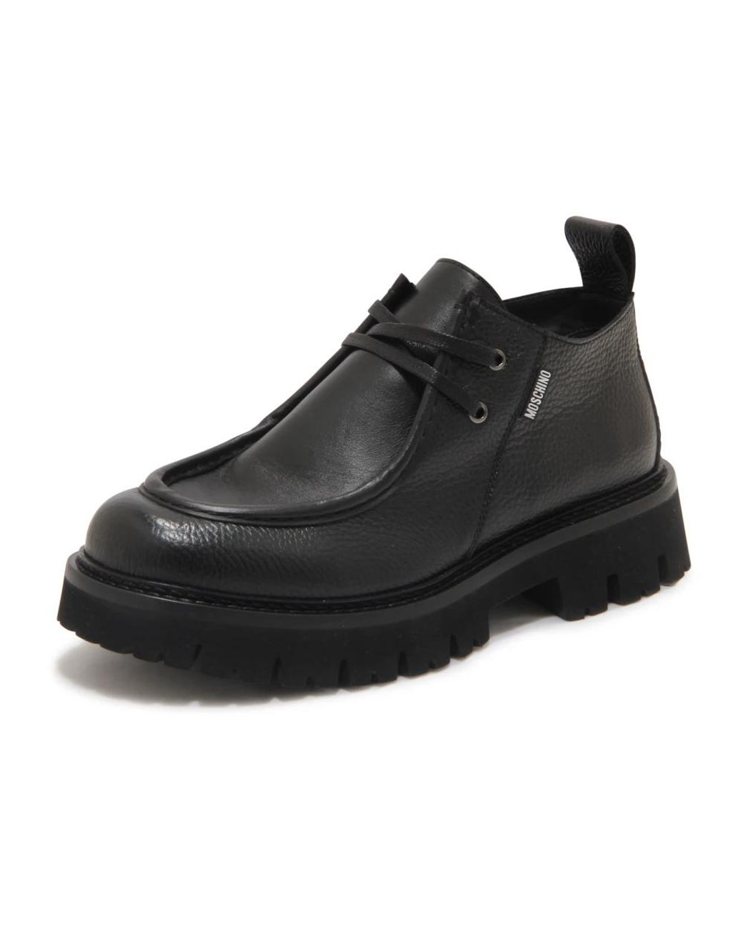 Moschino Black Lace-Up Boots for men