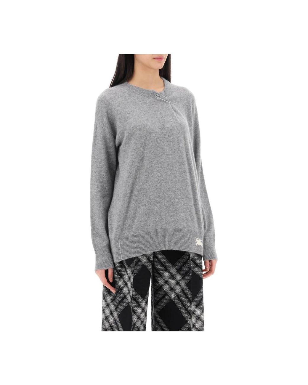 Burberry Gray Cashmere Knitwear