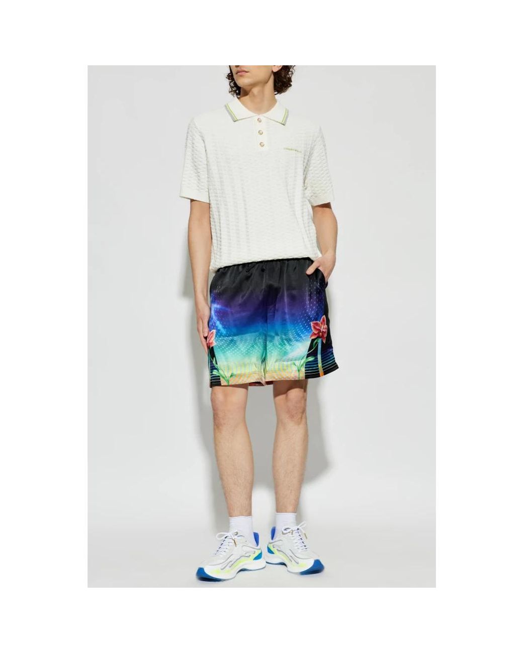 Casablanca Blue Casual Shorts for men