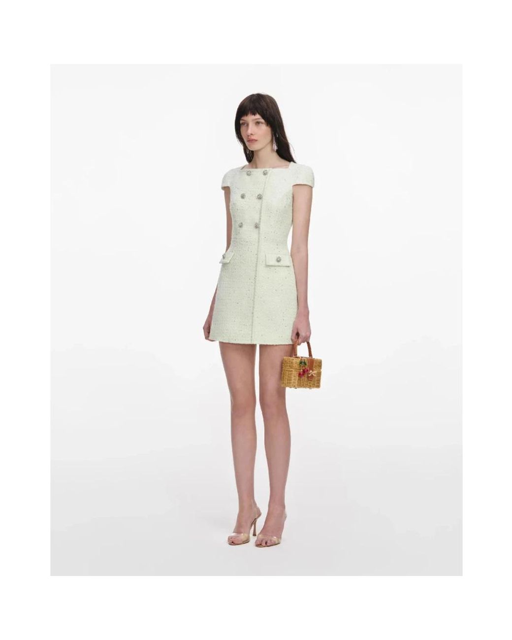 Self-Portrait White Short Dresses