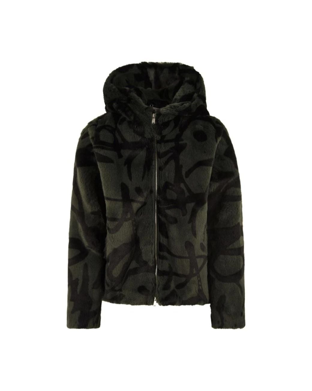 Bomboogie Black Faux Fur & Shearling Jackets
